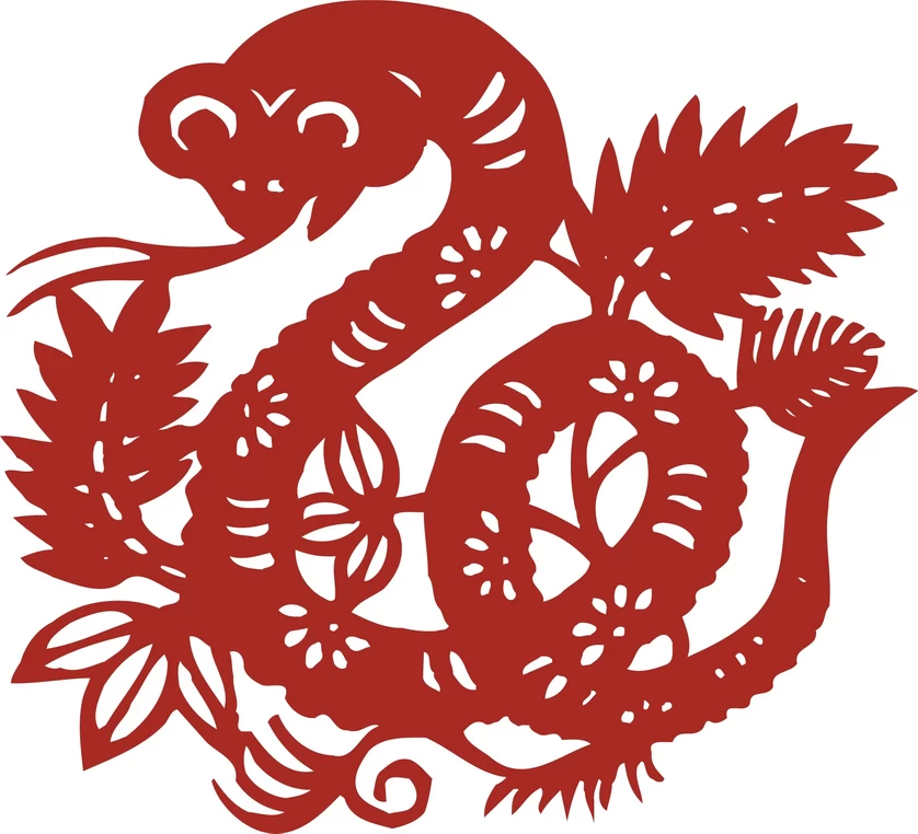中国风中式传统喜庆民俗人物动物窗花剪纸插画边框AI矢量PNG素材【427】